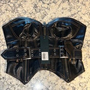 I.AM.GIA Black Corset Top